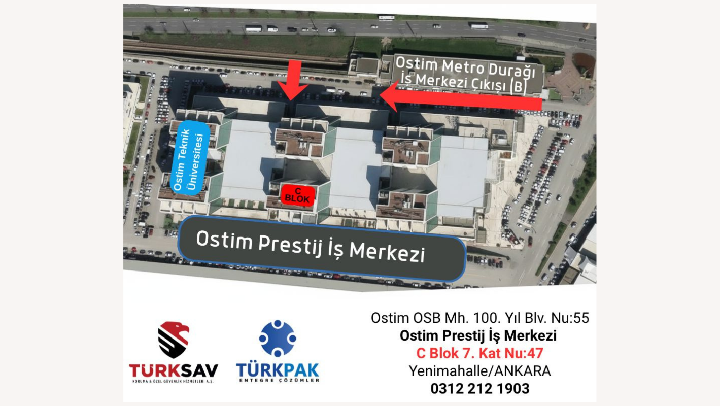 TÜRKSAV Ostim Prestij Plaza C Blok No 47 kroki